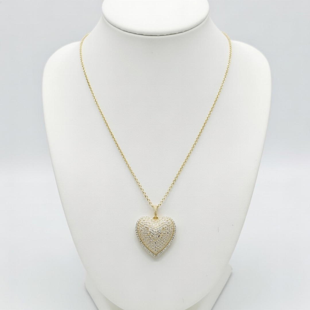 COLLAR CORAZÓN DESTELLO