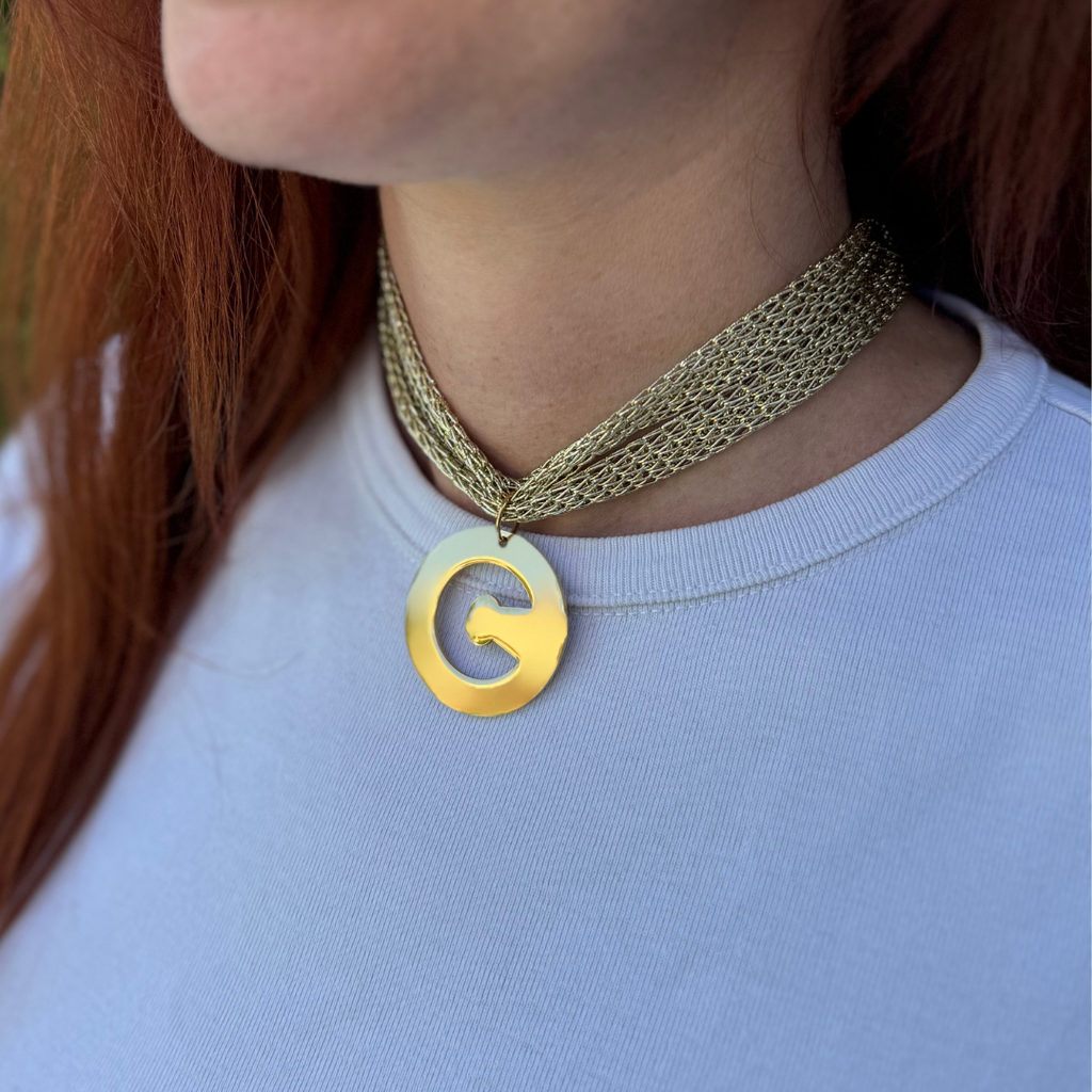 Collar Malla Doble - Dorada