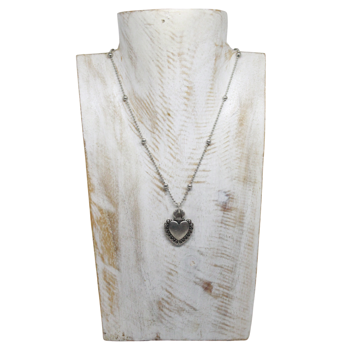 COLLAR CORAZÓN FRIDA CADENA NUDOS