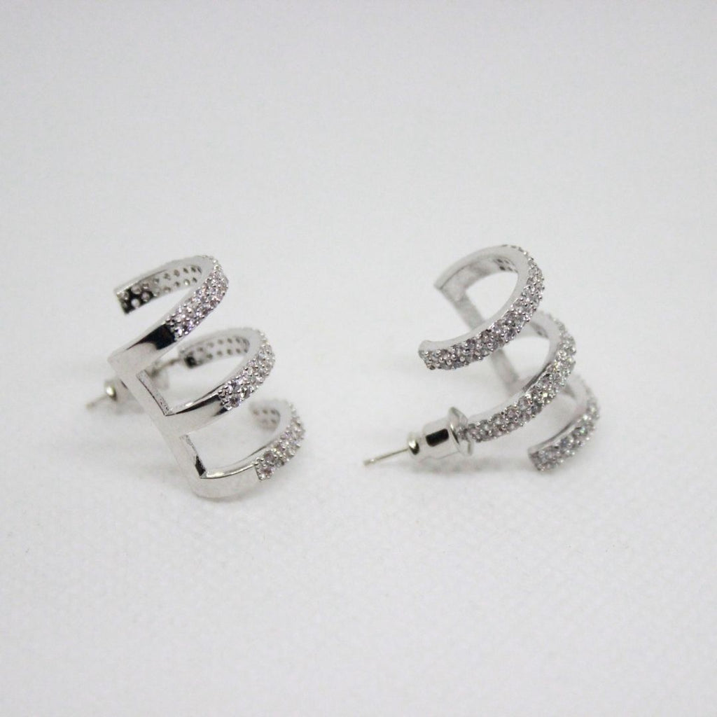 Pendientes Tubo de circonitas